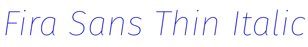 Fira Sans Thin Italic шрифт